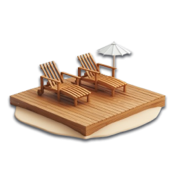 Beach deck on the cliff